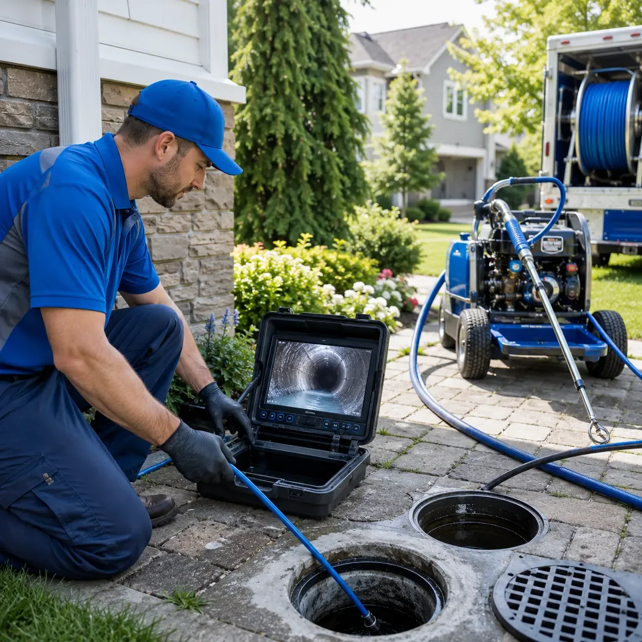 Outdoor drain cleaning professionals serving Ridgefield, CT